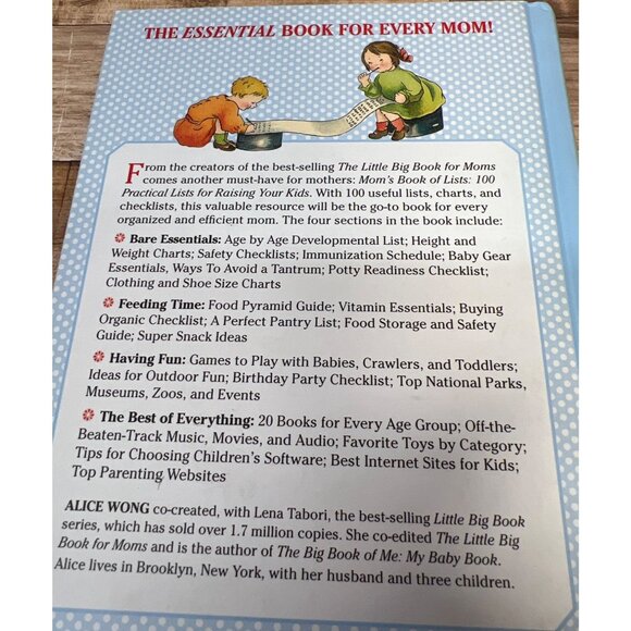 Moms Book Of Lists: 100 Practical Lists For Raising Kids 0-14 Hardcover By Alice - Picture 3 of 6